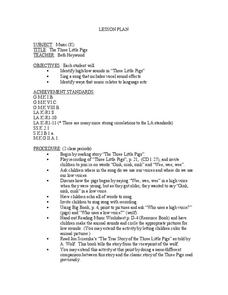 The Three Little Pigs Lesson Plan The Three Little Pigs Lesson Plan