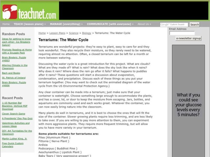The Water Cycle Lesson Plan The Water Cycle Lesson Plan