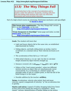 The Way Things Fall Lesson Plan The Way Things Fall Lesson Plan