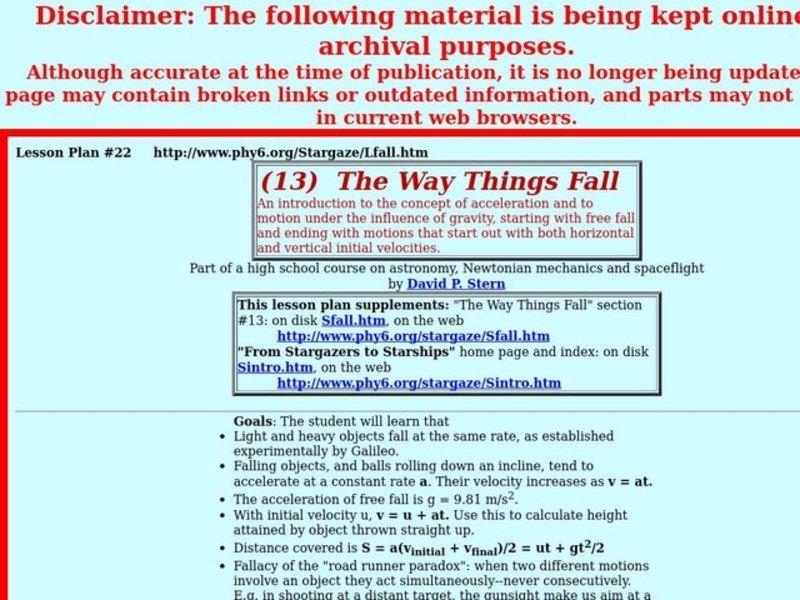 The Way Things Fall Lesson Plan The Way Things Fall Lesson Plan