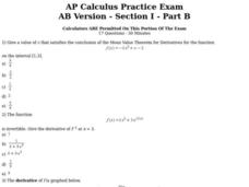 AP Calculus Practice Exam Worksheet AP Calculus Practice Exam Worksheet