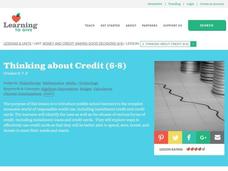 Thinking About Credit Lesson Plan Thinking About Credit Lesson Plan