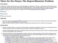 Three for the Money: The Degree/Diameter Problem Lesson Plan Three for the Money: The Degree/Diameter Problem Lesson Plan