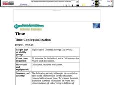 Time Conceptualization Lesson Plan Time Conceptualization Lesson Plan
