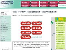 Time Word Problems Interactive Time Word Problems Interactive
