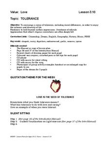 Tolerance Lesson Plan Tolerance Lesson Plan