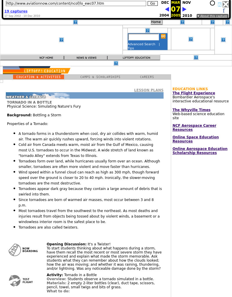 Tornado in a Bottle Lesson Plan Tornado in a Bottle Lesson Plan
