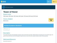 Tower of Hanoi Lesson Plan Tower of Hanoi Lesson Plan
