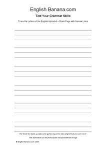 Trace the Letters of the English alphabet Worksheet Trace the Letters of the English alphabet Worksheet