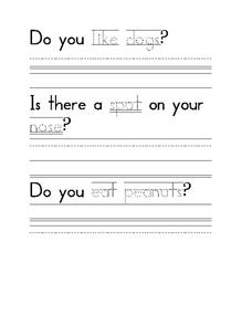 Tracing and Answering Questions Worksheet Tracing and Answering Questions Worksheet