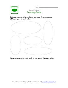 Tracing Ovals Worksheet Tracing Ovals Worksheet