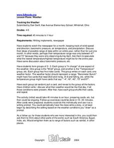 Tracking the Weather Lesson Plan Tracking the Weather Lesson Plan