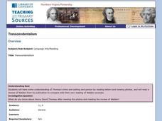 Transcendentalism Lesson Plan Transcendentalism Lesson Plan