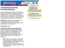 Transformations Lesson Plan Transformations Lesson Plan