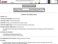 Transforming Energy Lesson Plan Transforming Energy Lesson Plan