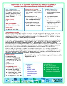 Is It Getting Hot in Here, or Is It Just Me? Lesson Plan Is It Getting Hot in Here, or Is It Just Me? Lesson Plan