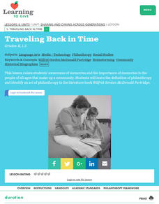 Traveling Back in Time Lesson Plan Traveling Back in Time Lesson Plan