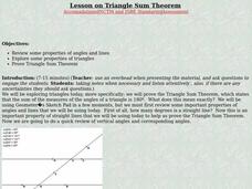 Triangle Sum Theorem Lesson Plan Triangle Sum Theorem Lesson Plan