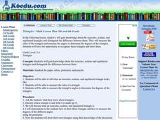 Triangles Lesson Plan Triangles Lesson Plan