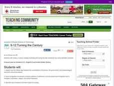 Turning the Century Lesson Plan Turning the Century Lesson Plan
