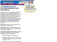 Two-Digit Addition With Regrouping Lesson Plan Two-Digit Addition With Regrouping Lesson Plan
