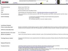 Understanding and Using Boolean Operators Lesson Plan Understanding and Using Boolean Operators Lesson Plan