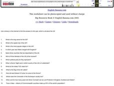 United Kingdom Worksheet United Kingdom Worksheet