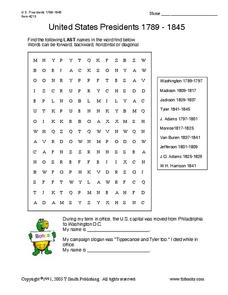 United States Presidents Worksheet United States Presidents Worksheet