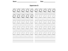 Uppercase Q Worksheet Uppercase Q Worksheet