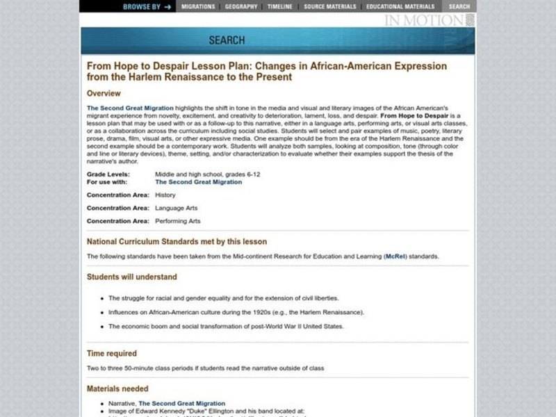 Urban Concentration and Racial Violence Lesson Plan Urban Concentration and Racial Violence Lesson Plan