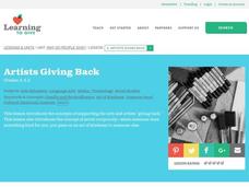 Artists Giving Back Lesson Plan Artists Giving Back Lesson Plan