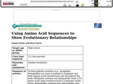 Using Amino Acid Sequences to Show Evolutionary Relationships Lesson Plan Using Amino Acid Sequences to Show Evolutionary Relationships Lesson Plan