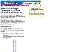 Using Arrays to Show Multiplication Concepts Lesson Plan Using Arrays to Show Multiplication Concepts Lesson Plan