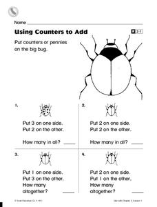 Using Counters to Add Worksheet Using Counters to Add Worksheet
