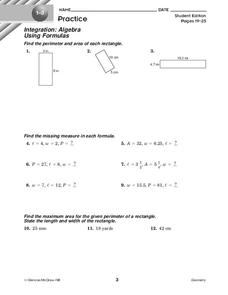 Using Formulas Worksheet Using Formulas Worksheet