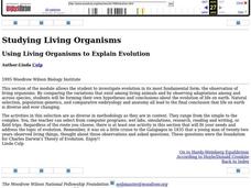 Using Living Organisms to Explain Evolution Lesson Plan Using Living Organisms to Explain Evolution Lesson Plan