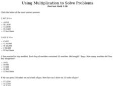 Using Multiplication to Solve Problems Interactive Using Multiplication to Solve Problems Interactive