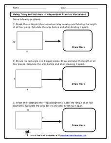 Using Tiling to Find Area Worksheet Using Tiling to Find Area Worksheet