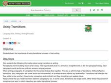 Using Transitions Lesson Plan Using Transitions Lesson Plan