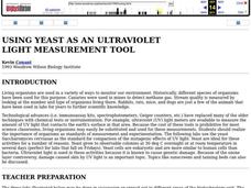 Using Yeast as an Ultraviolet Light Measurement Tool Lesson Plan Using Yeast as an Ultraviolet Light Measurement Tool Lesson Plan