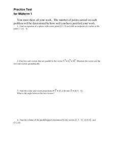 Vectors Worksheet Vectors Worksheet