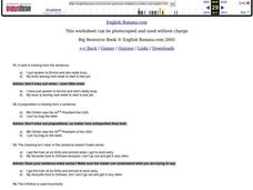 Verbs Worksheet Verbs Worksheet