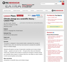 Climate Change as a Scientific Theory Lesson Plan Climate Change as a Scientific Theory Lesson Plan