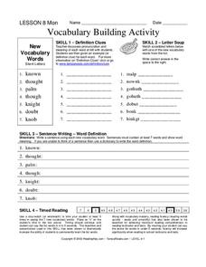 Vocabulary Building Activity Worksheet Vocabulary Building Activity Worksheet