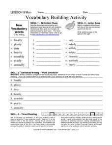 Vocabulary Building Activity Worksheet Vocabulary Building Activity Worksheet