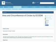 Area and Circumference of Circles Lesson Plan Area and Circumference of Circles Lesson Plan