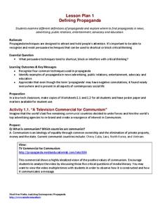 Defining Propaganda Lesson Plan Defining Propaganda Lesson Plan