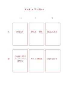 Wackie Wordies Worksheet Wackie Wordies Worksheet