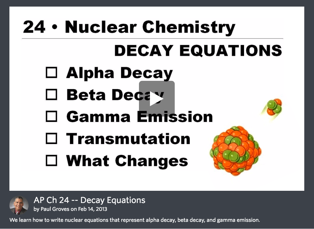 Decay Equations Instructional Video Decay Equations Instructional Video