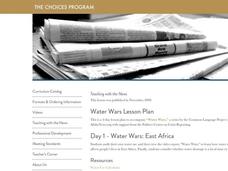 Water Wars Lesson Plan Water Wars Lesson Plan